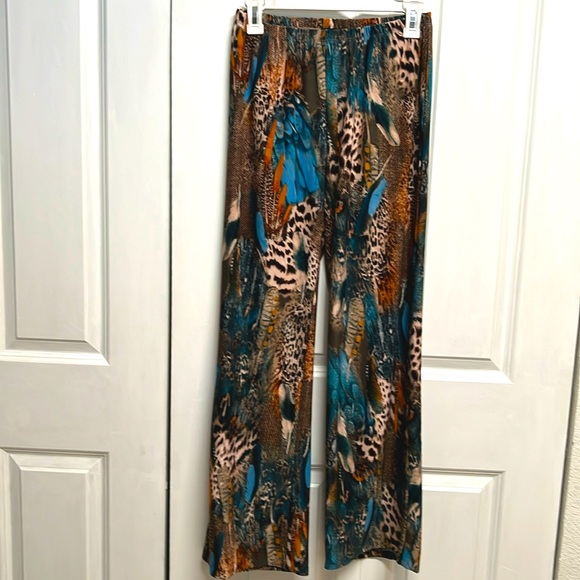 Melissa Paige Pants - Melissa Paige Multi Color Jungle Print Pull Up Lounge Pants Size S